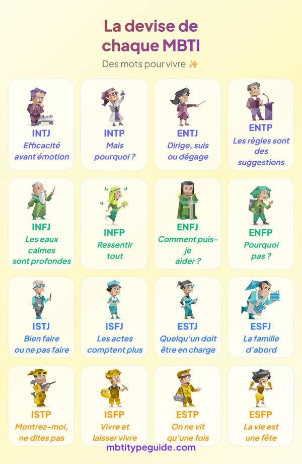 La devise de vie que chaque type MBTI suit secrètement