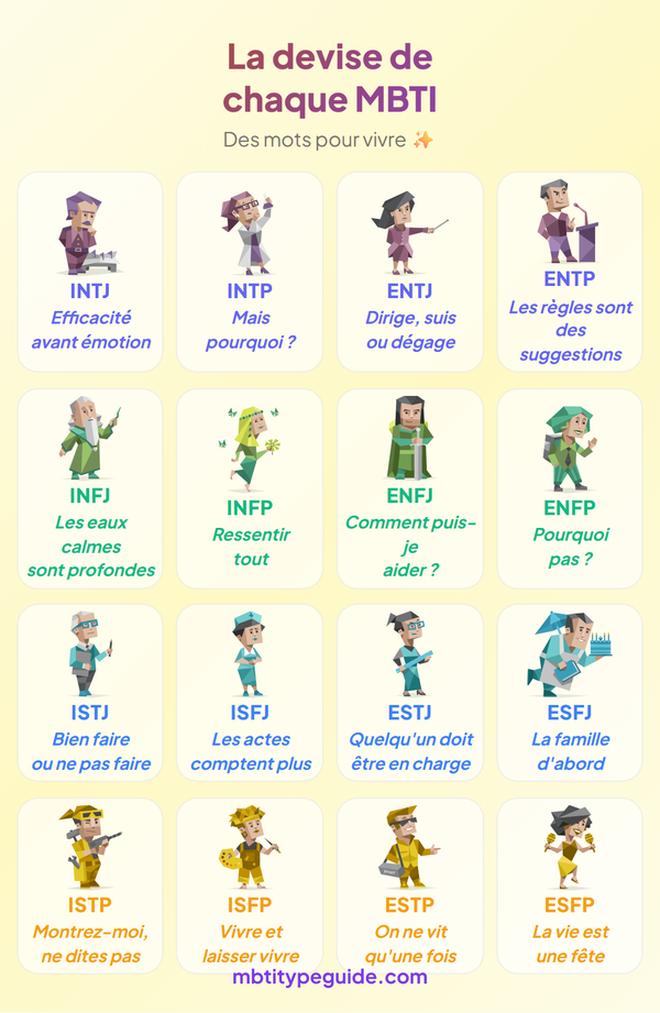 La devise de vie que chaque type MBTI suit secrètement