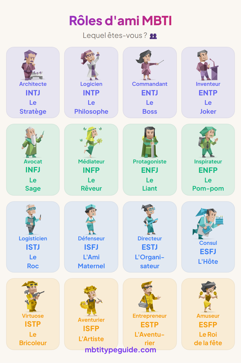 The Friend Role Every MBTI Type Plays in Your Group Chat
