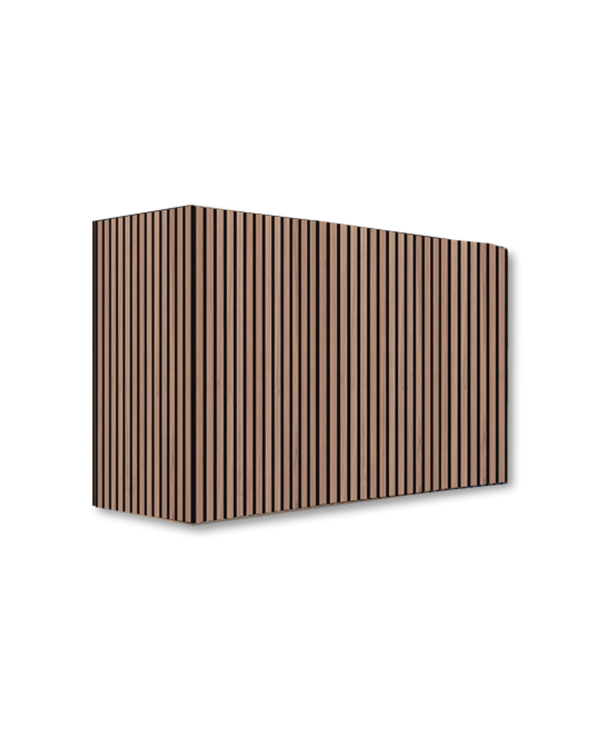 Walnut wood-panelled base