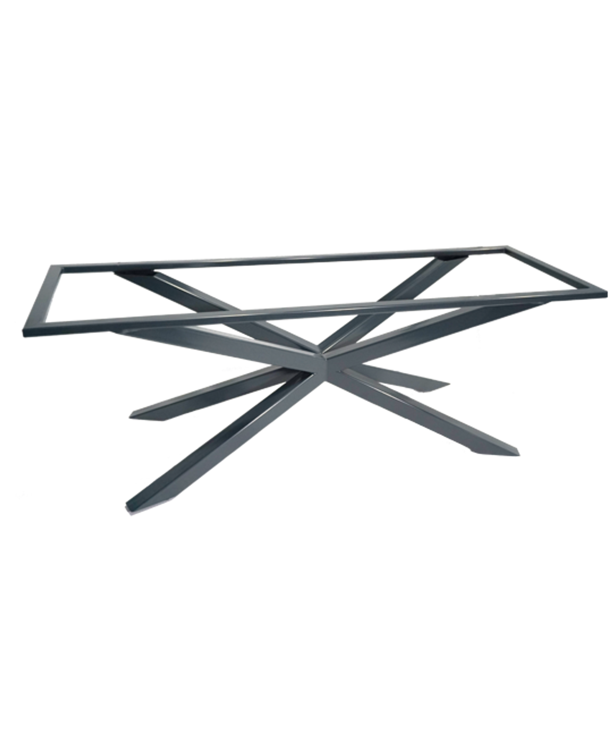 Rosa rectangular grey steel table base