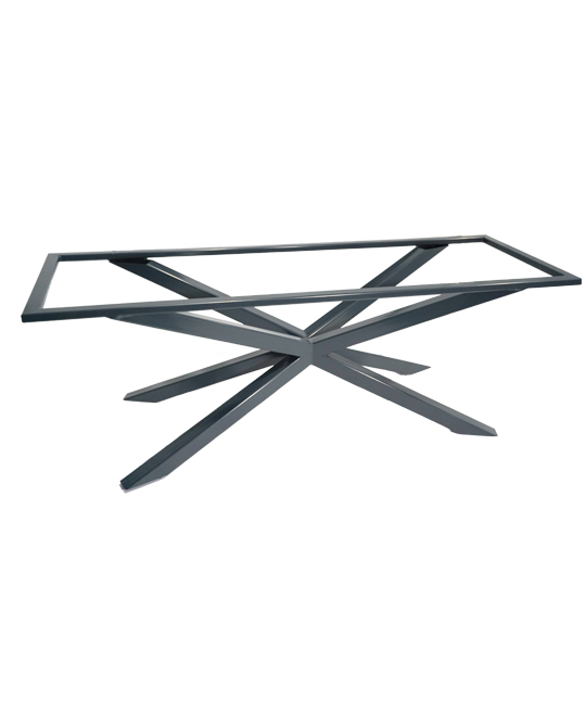 Rosa rectangular grey steel table base