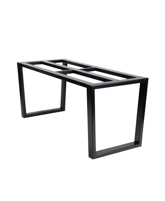 Lola rectangular black steel table base