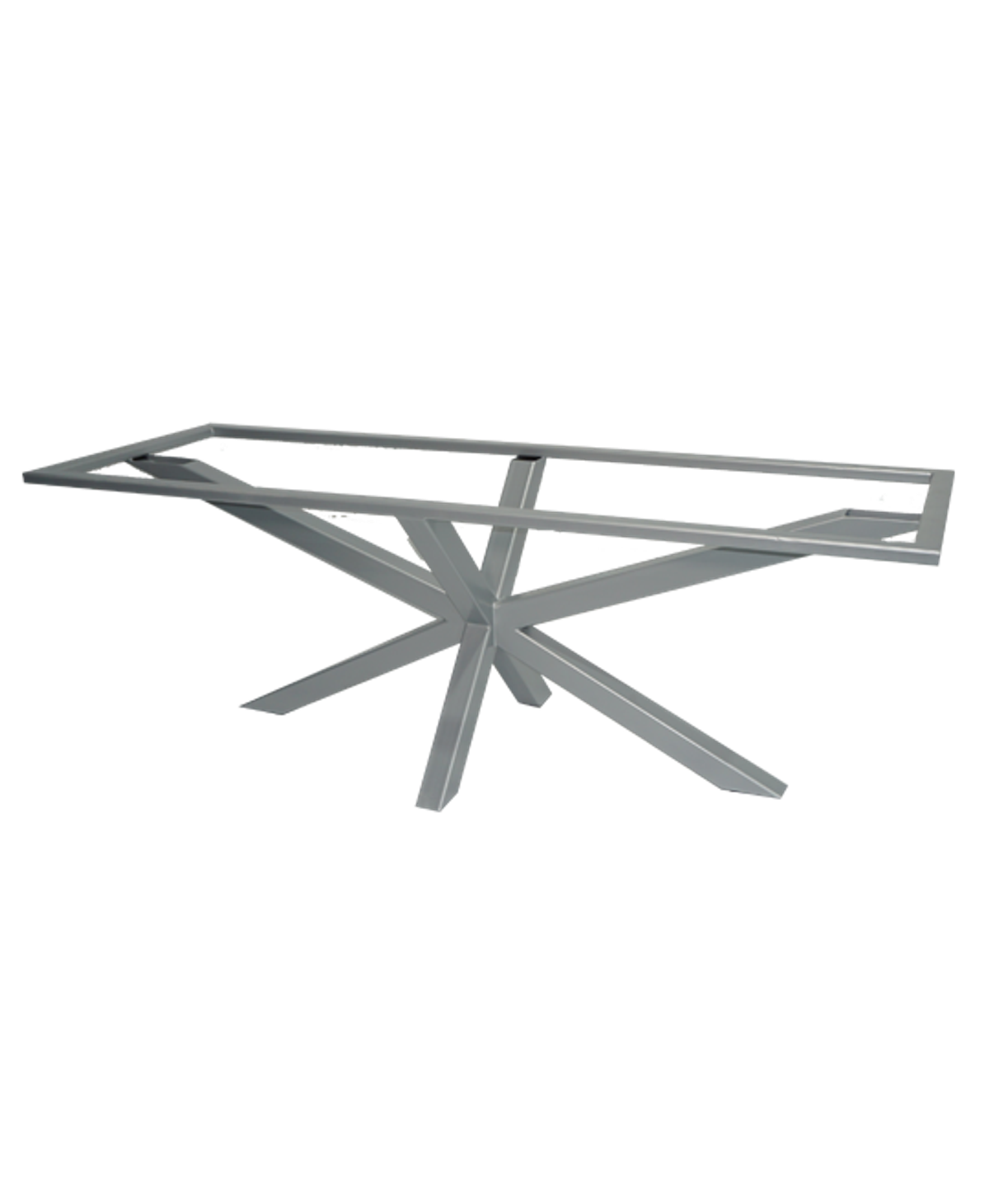 Vienna rectangular silver steel table base