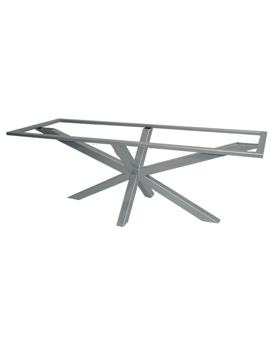 Vienna rectangular silver steel table base