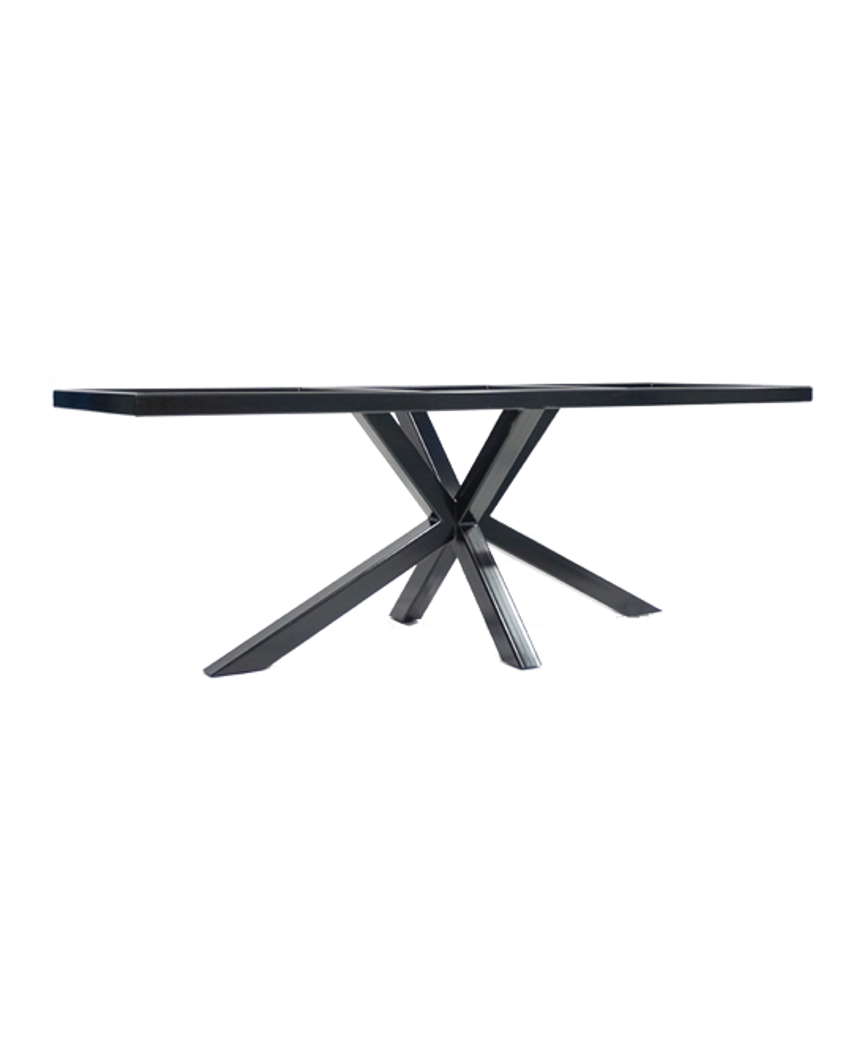 Amelie rectangular black steel table base