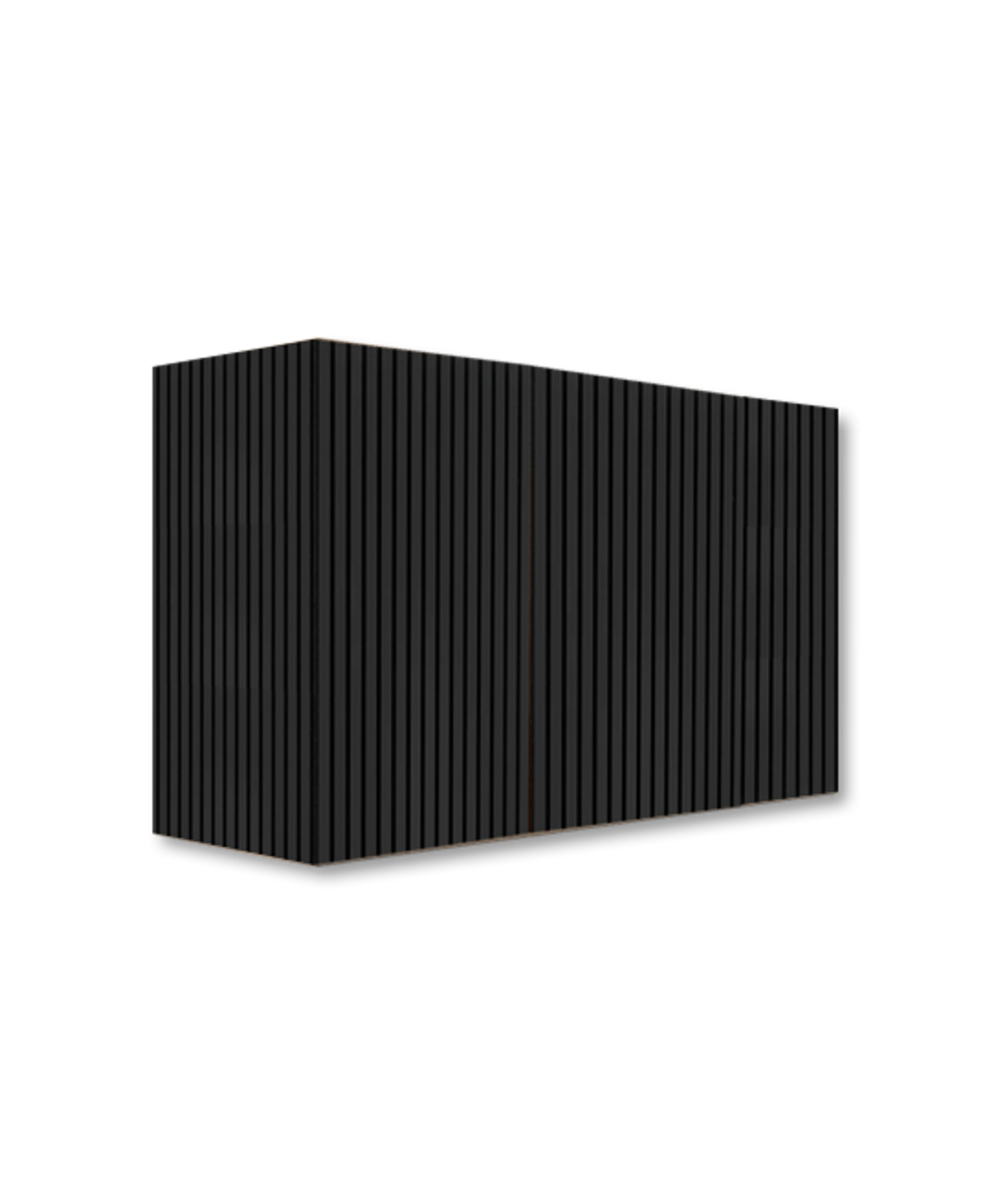 Black wood-panelled base