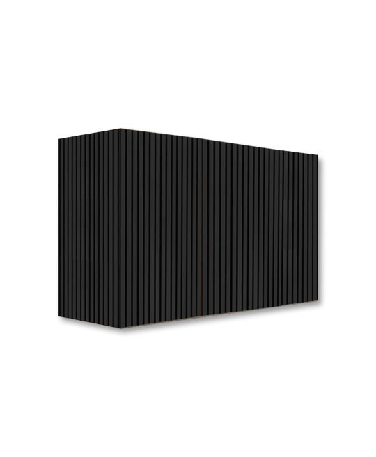 Black wood-panelled base