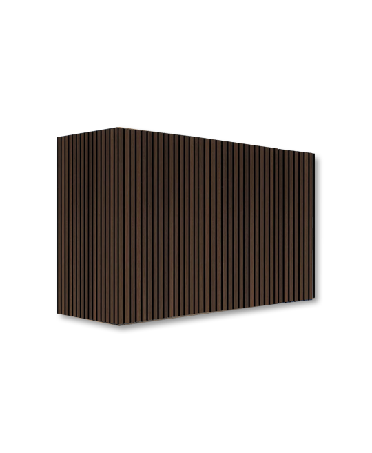Smoked oak wood-panelled base