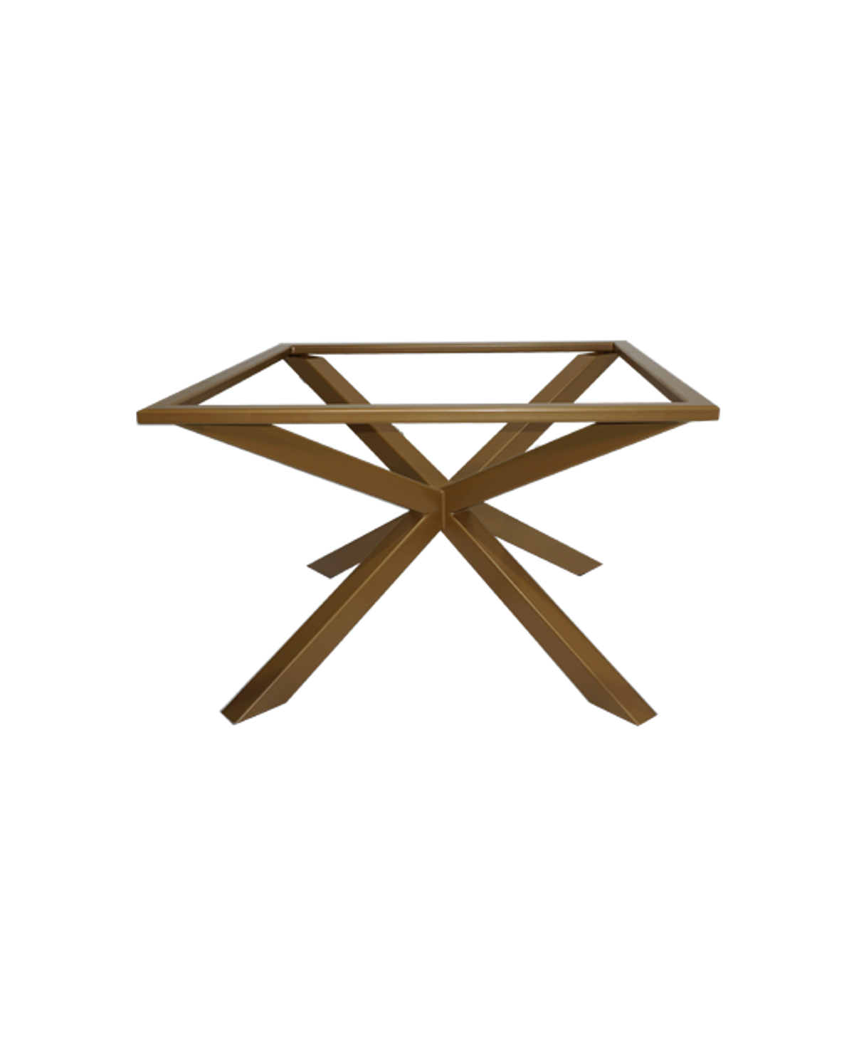 Rosa square bronze steel table base