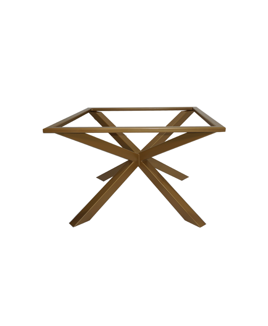 Rosa square bronze steel table base