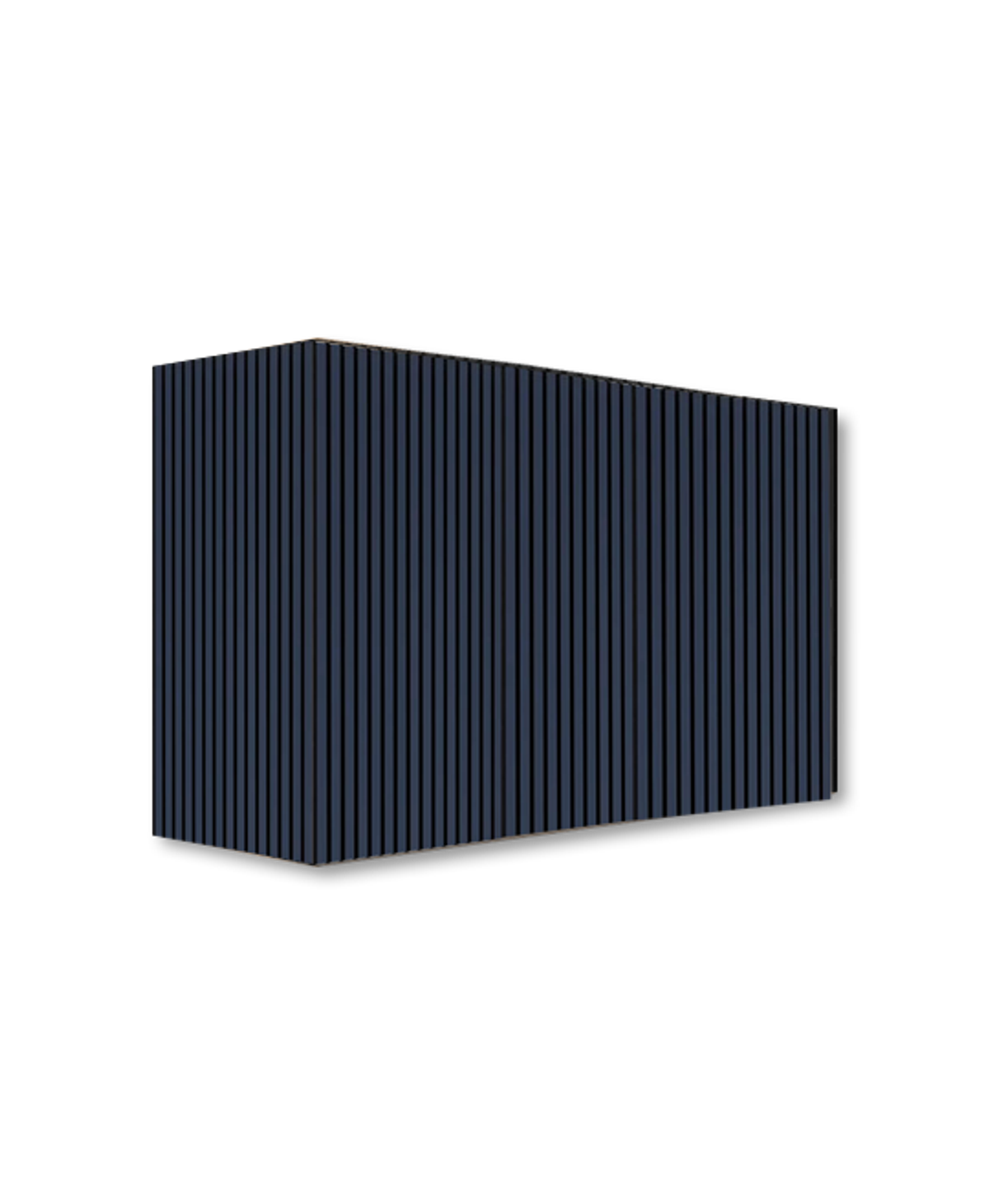 Midnight blue wood-panelled base