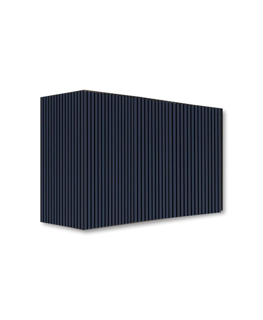 Midnight blue wood-panelled base