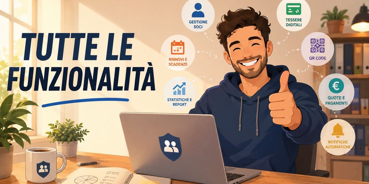 Tutte le funzionalità di Tessere Associative: guida completa al gestionale per associazioni