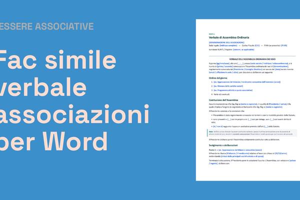 Fac simile verbale associazioni per Word