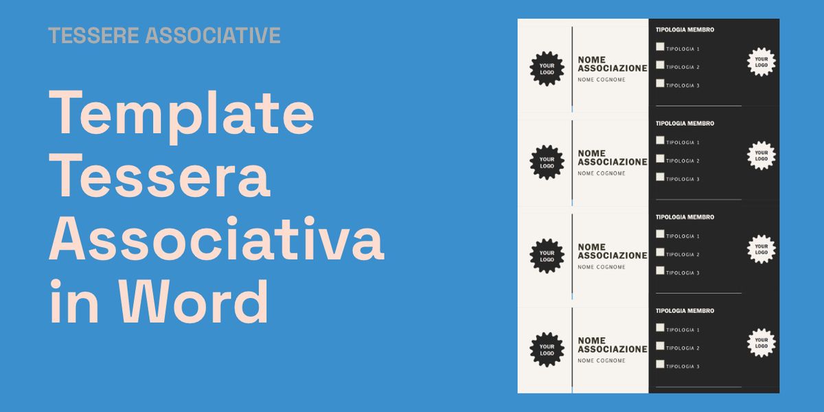 Template Tessera Associativa in Word