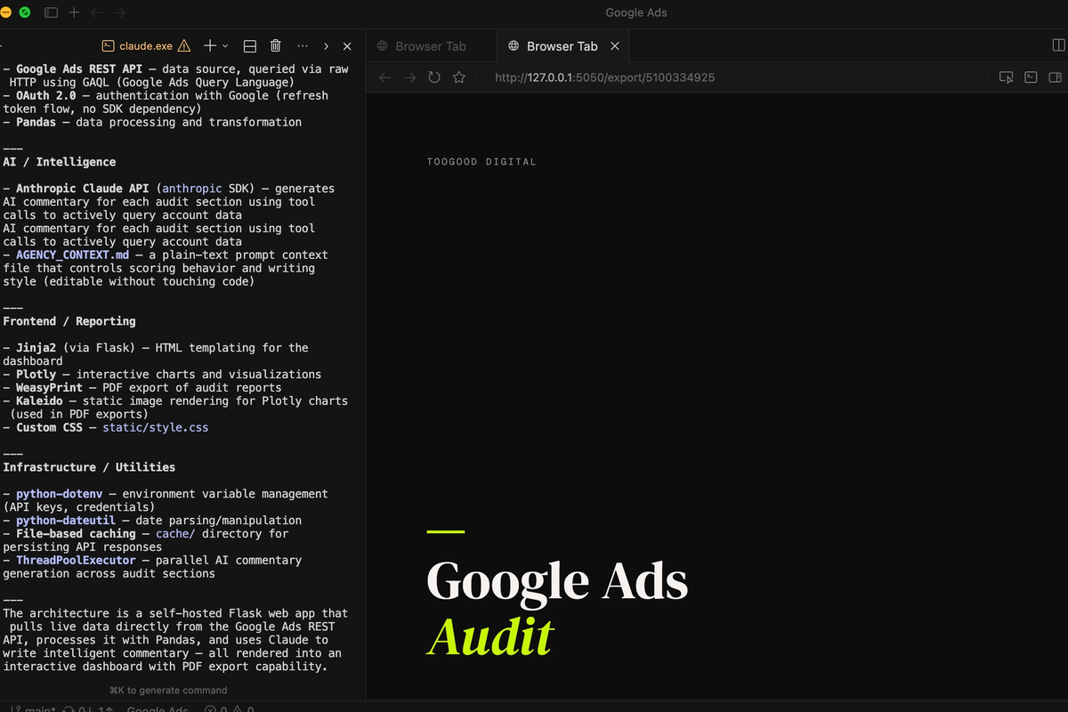 AI-Powered Google Ads Audit With Claude Code