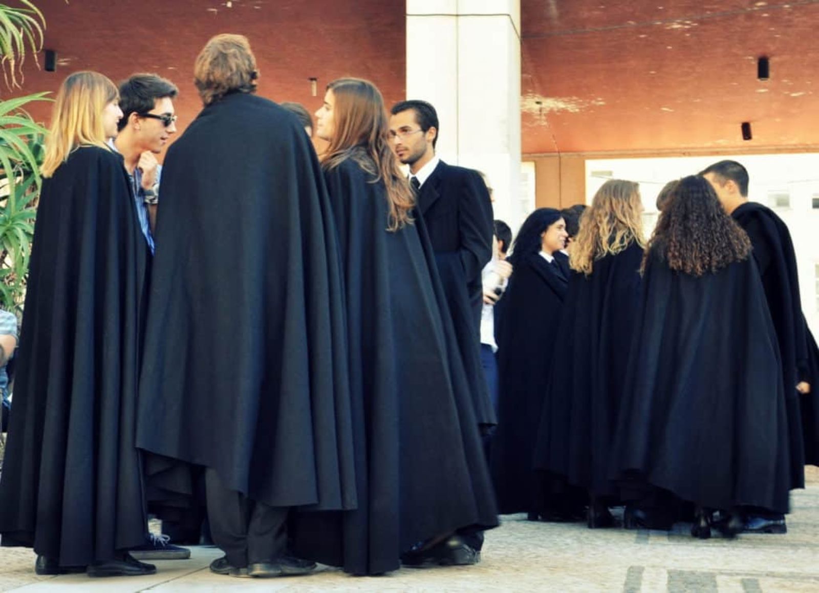 Students wearing traditional Portuguese "traje"
