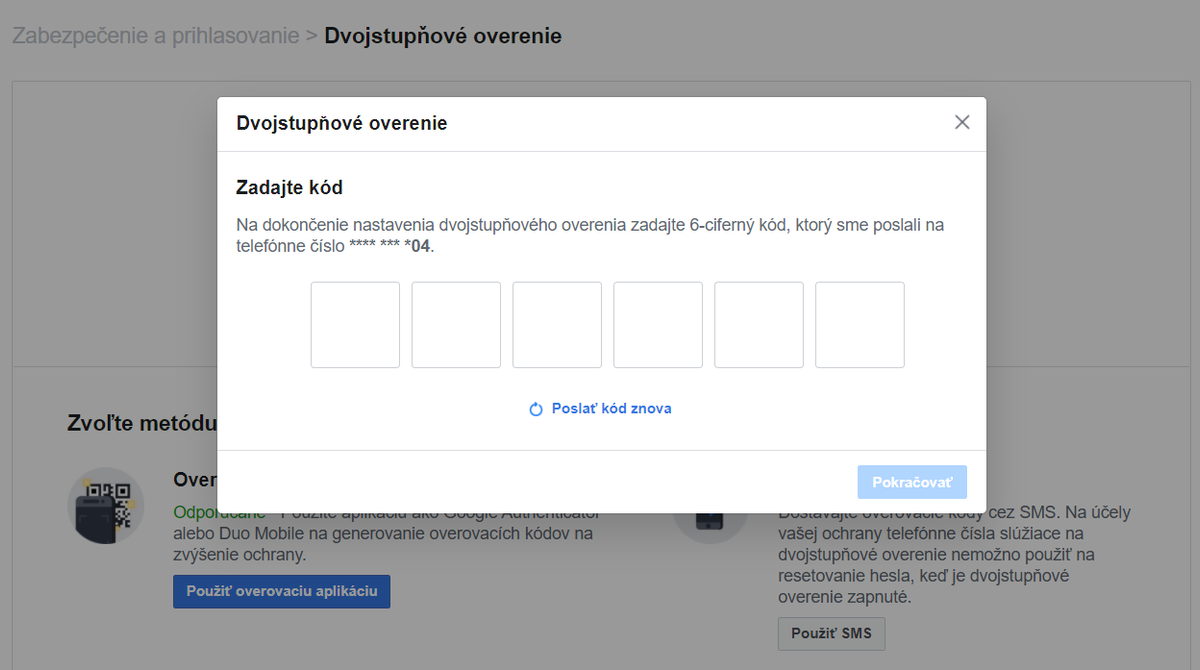 7. dvojfázové overenie