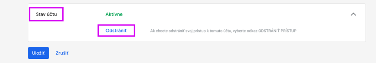 9_Google Merchant Center – Odstránenie svojho prístupu