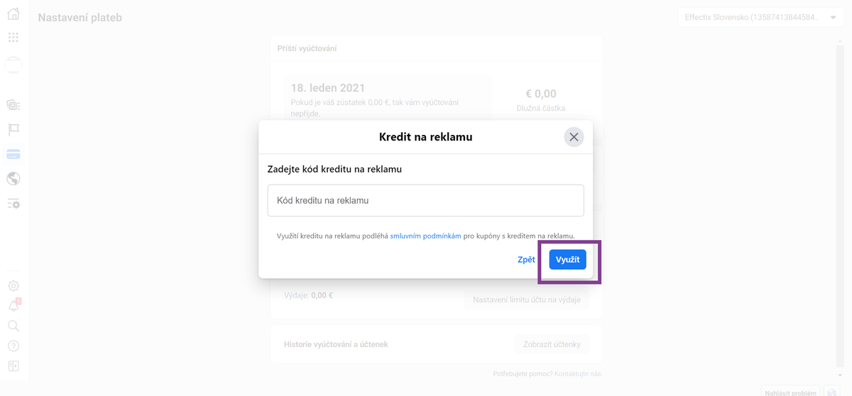 5c-Ako pridať platobnú metódu do Business managera-effectix