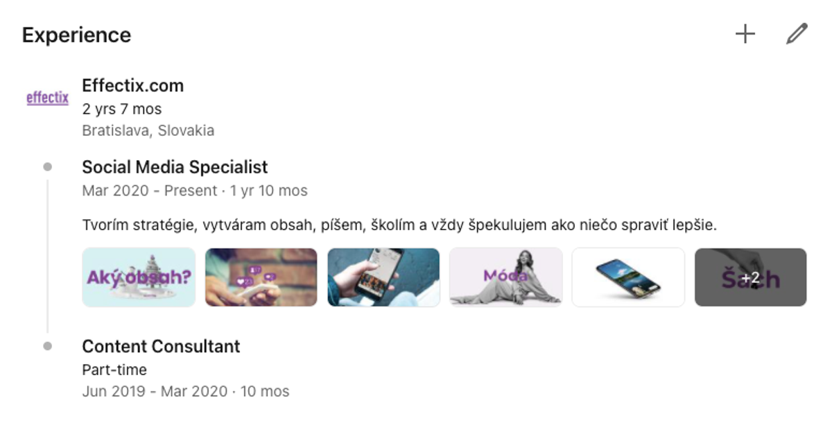 6 LinkedIn experience