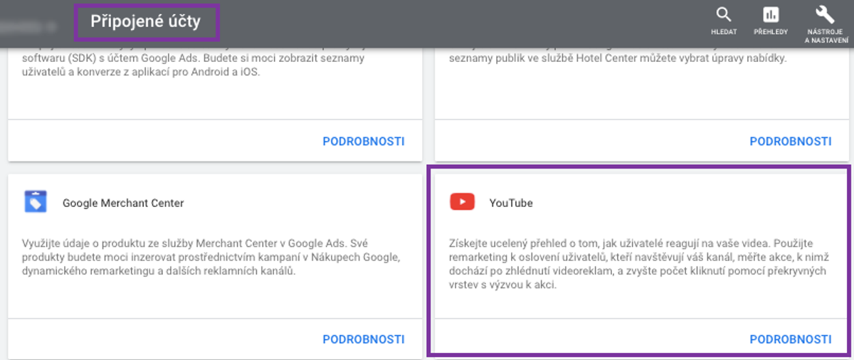 2_Google Ads_Pripojene ucty