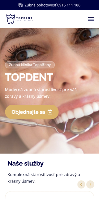 TopDent Topoľčany — mobil