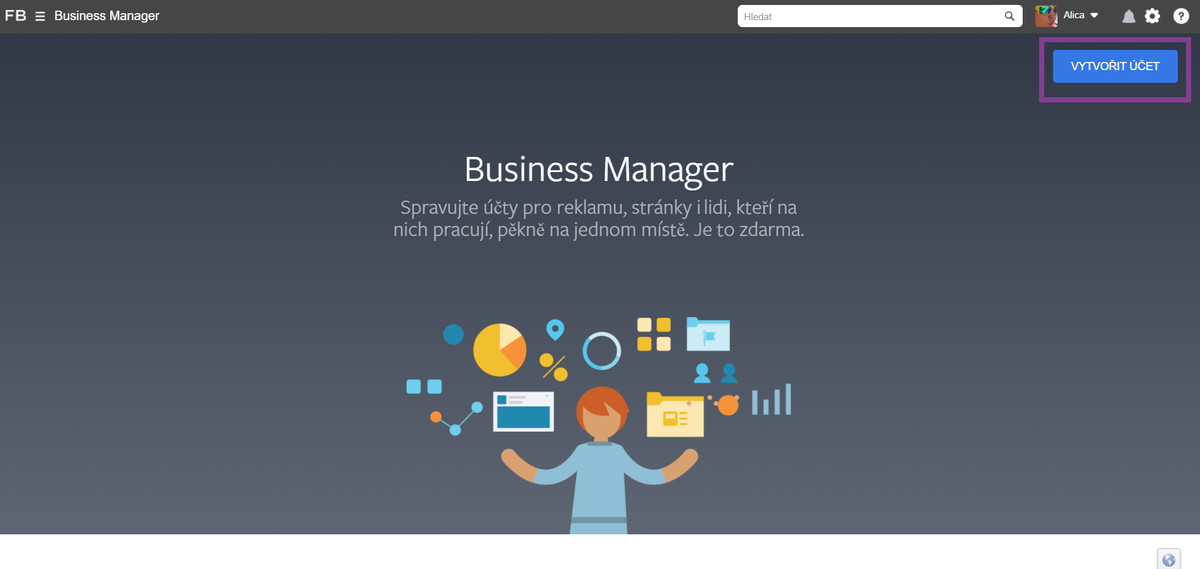 1-Ako si založiť Business manager-effectix