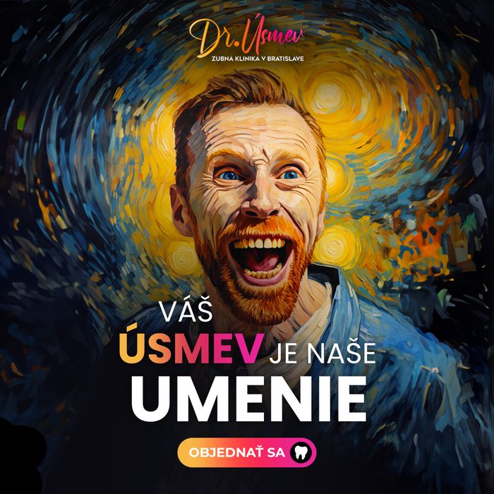 Autoportrét Vincenta van Gogha s úsmevom — kampaň Doktor Úsmev
