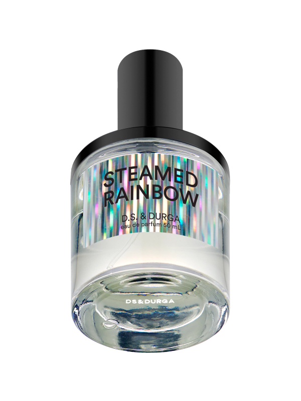 A bottle of "steamed rainbow" eau de parfum by d.s. & durga, 50 ml.