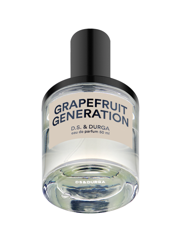 A bottle of "grapefruit generation" eau de parfum by d.s. & durga, 50 ml.