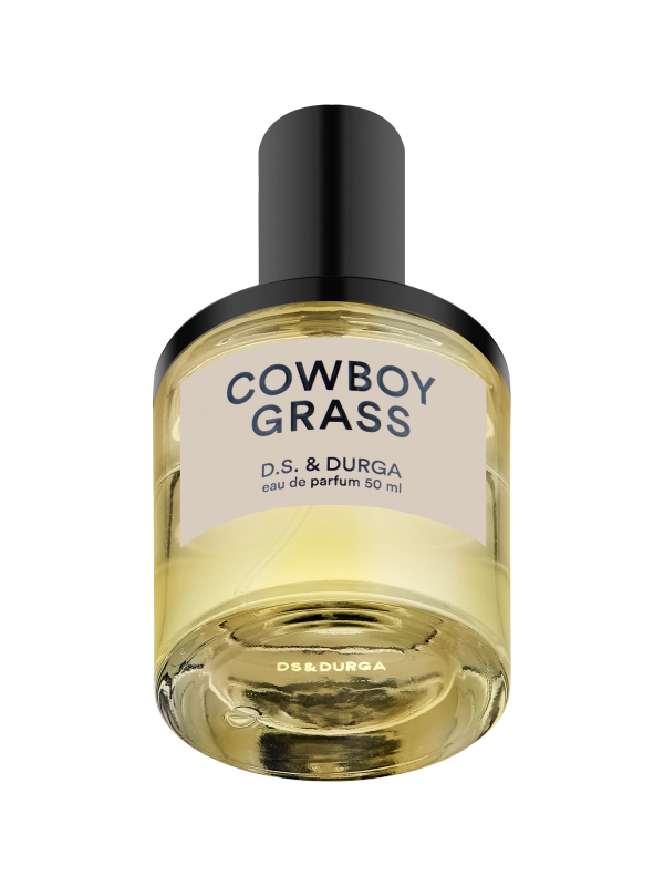 A bottle of "cowboy grass" eau de parfum by d.s. & durga, 50 ml.