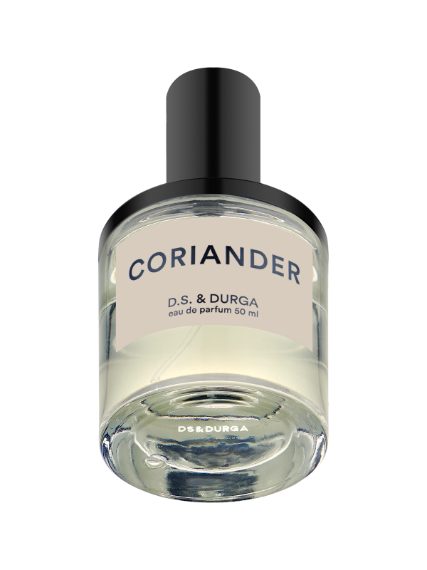 A bottle of "coriander" eau de parfum by d.s. & durga, 50 ml.