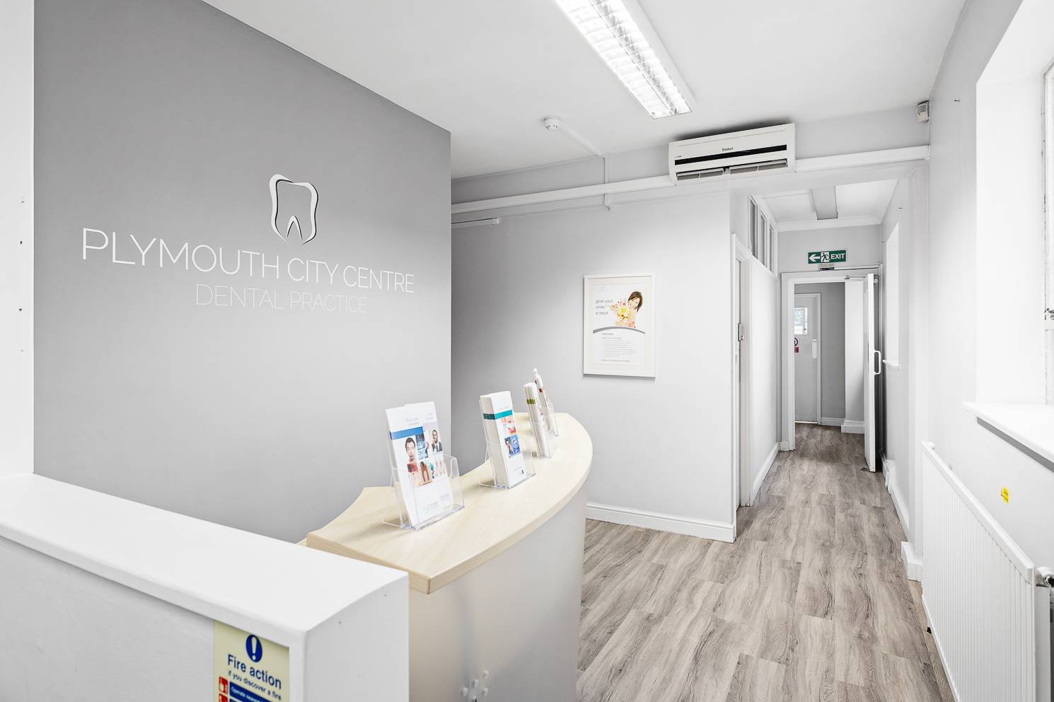 The internal view of the clinic at Plymouth City Centre Dental Practice