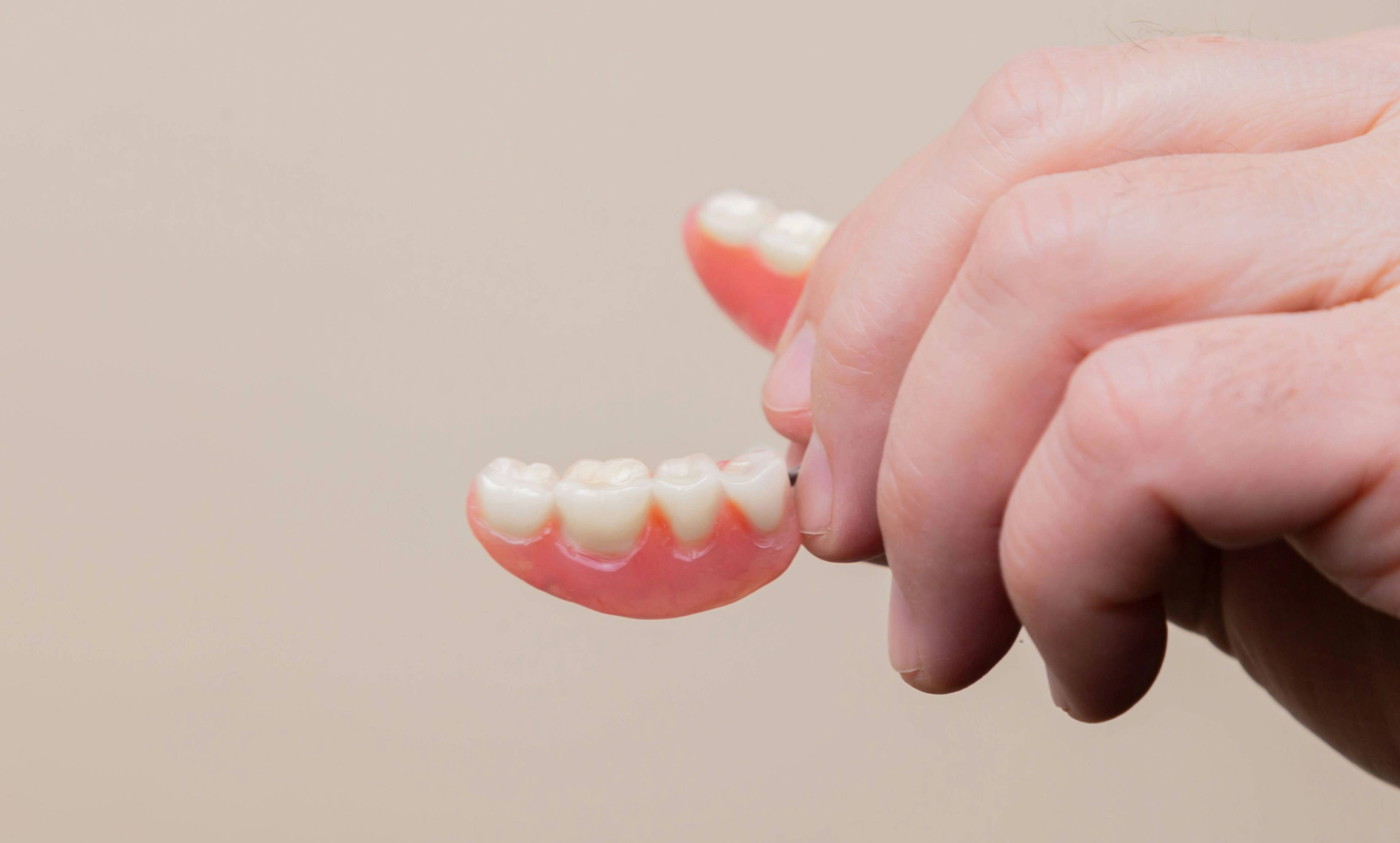 A stock photo of partial dentures