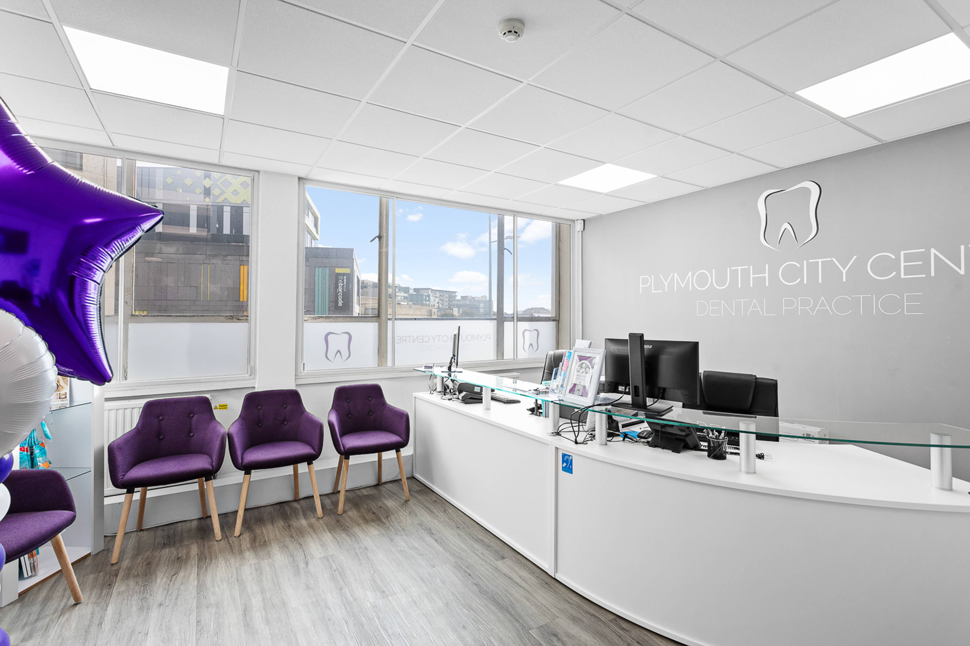 The Plymouth City Centre Dental Practice reception area