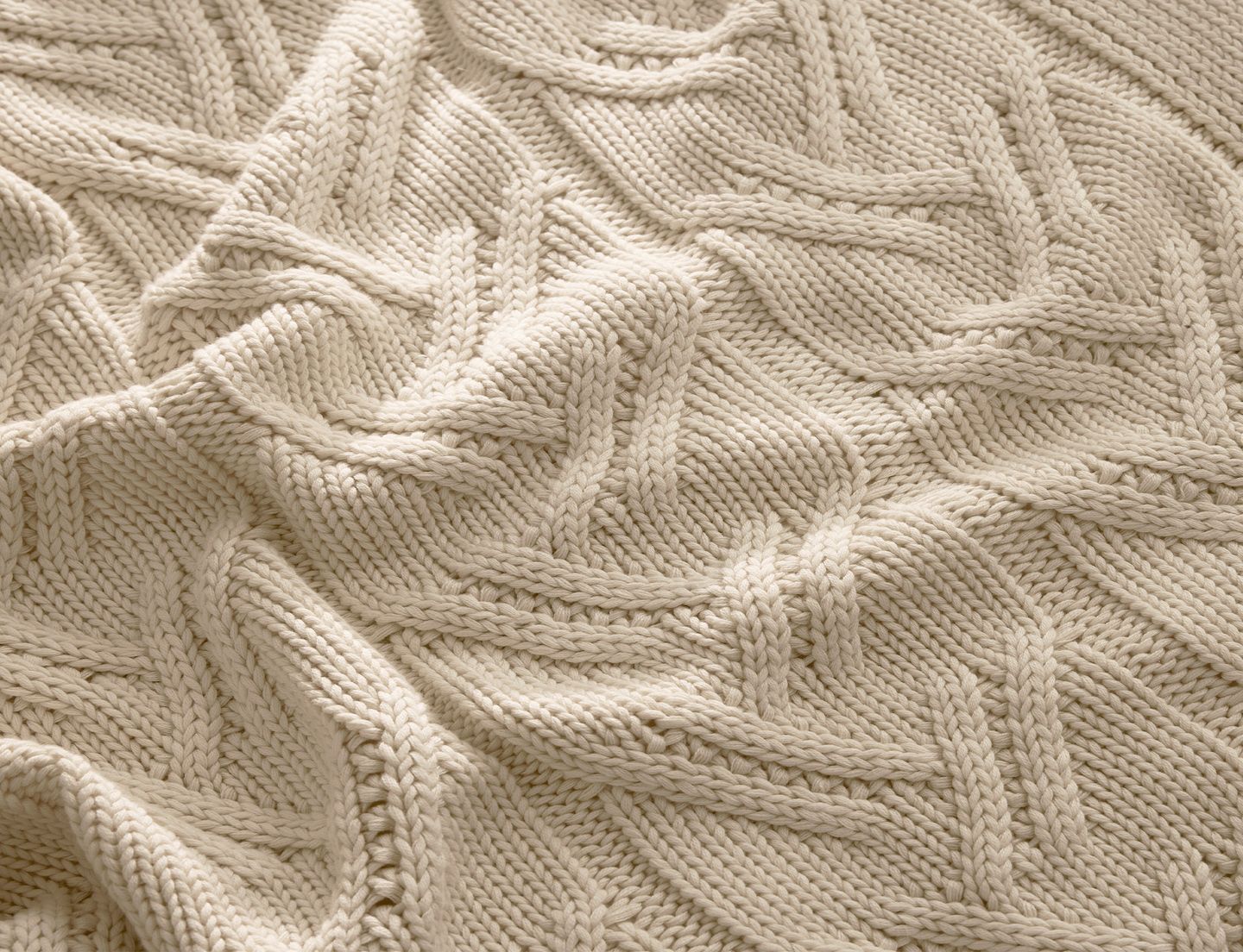 Boll & Branch Cable Knit Throw Blanket 100% Organic on sale Cotton Ivory $149.00