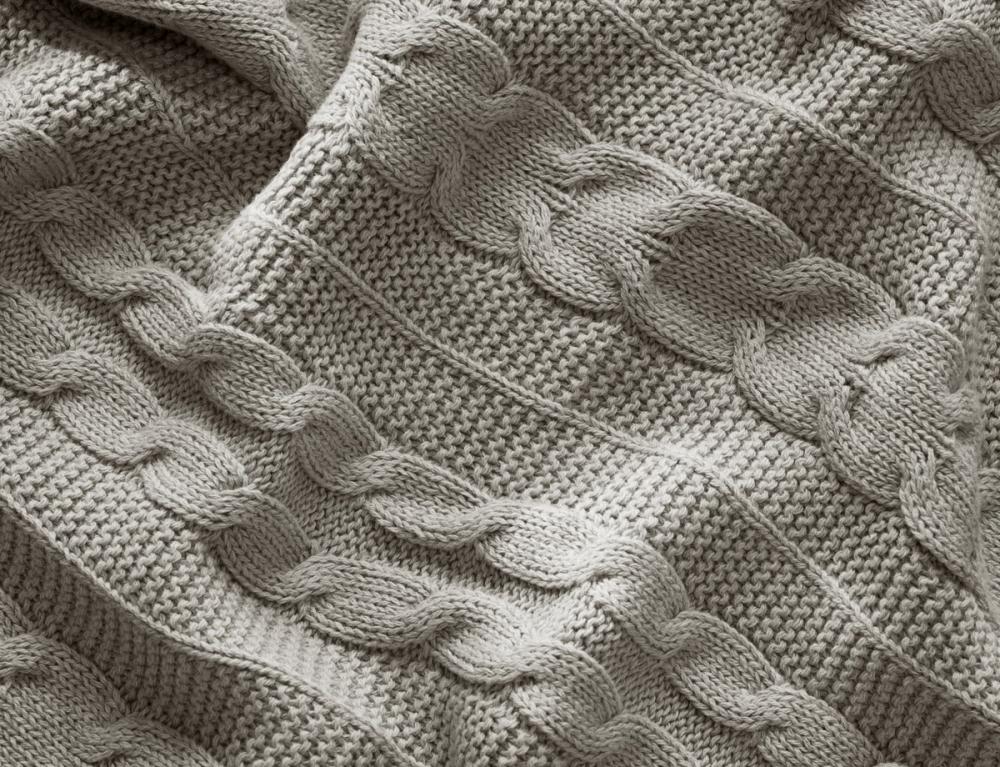 Organic Cable Knit Blanket