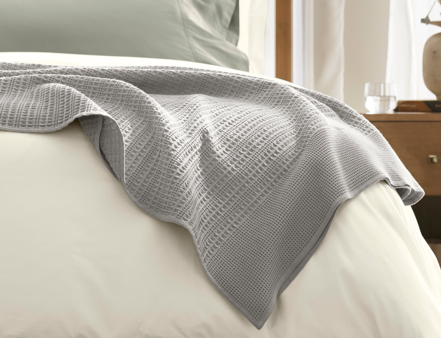 Waffle Mixed Stripe Throw Blanket Boll Branch