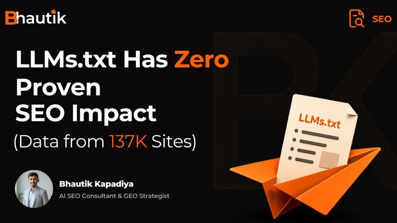 LLMs.txt Has Zero Proven SEO Impact (Data from 137K Sites)