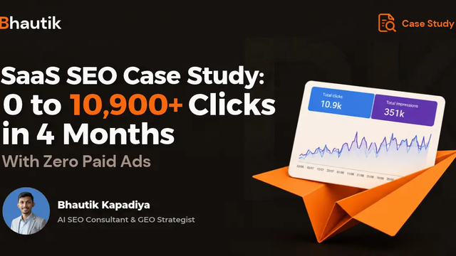 SaaS SEO Case Study: 0 to 10,900+ Clicks in 4 Months With Zero Paid Ads