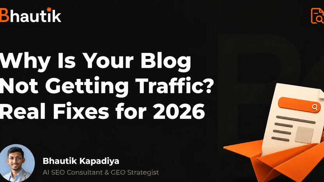 why blog is not getting traffic