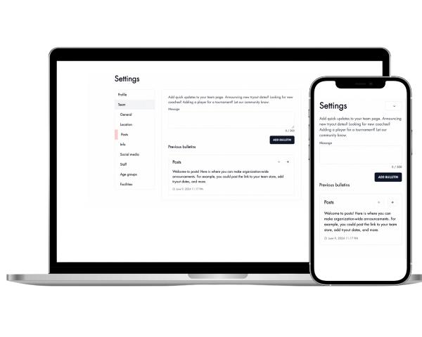 Updates and posts