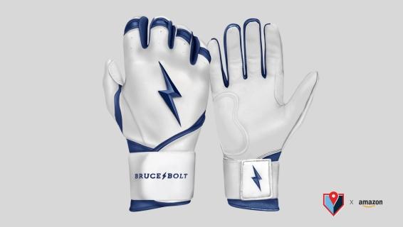Bruce Bolt Chrome Series Long Cuff Batting Gloves