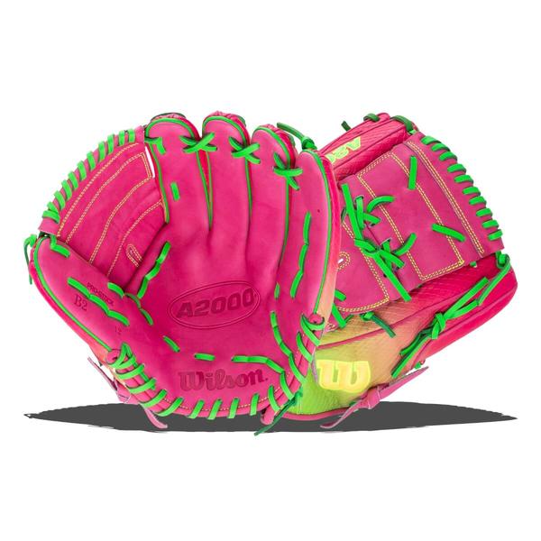 Wilson A2000 B2 Omaha Cherry Limeade 12" Baseball Glove