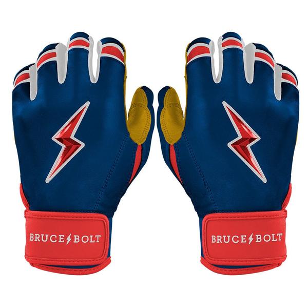 Bruce Bolt Patriot Series Short Cuff Batting Gloves