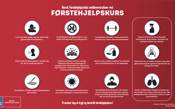 Ny veileder om smittevern under førstehjelpskurs