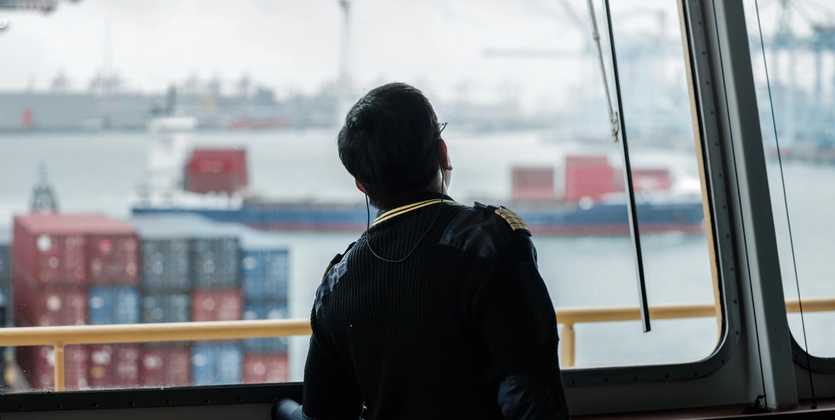 Officer on the bridge