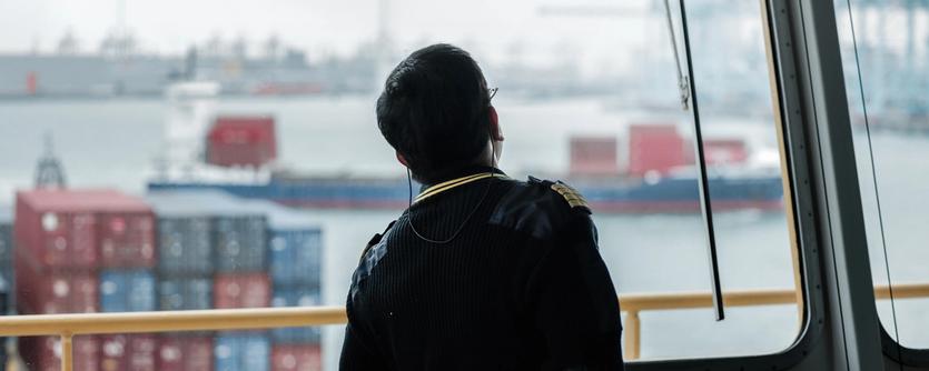 Officer on the bridge